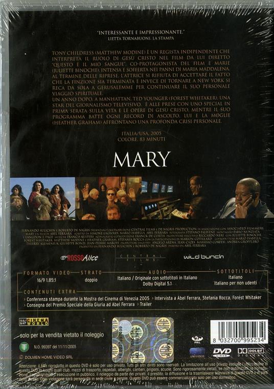 Mary di Abel Ferrara - DVD - 2