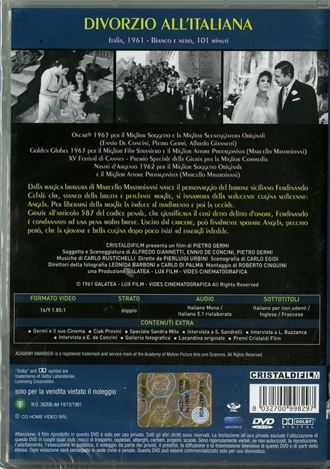 Divorzio all'italiana di Pietro Germi - DVD - 2