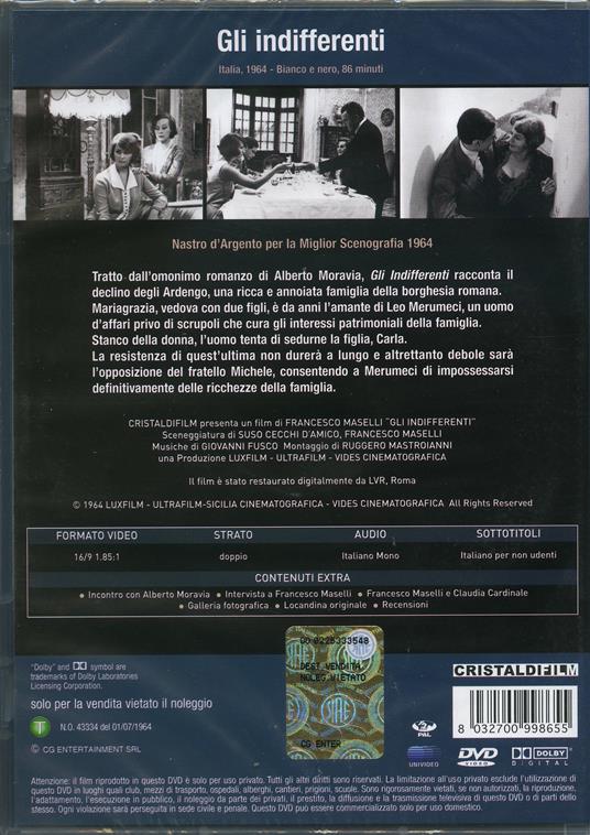 Gli indifferenti di Francesco Maselli - DVD - 2