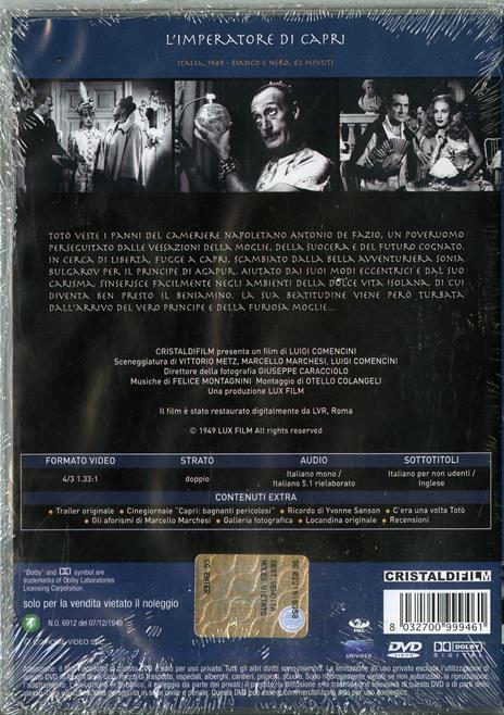 L' imperatore di Capri di Luigi Comencini - DVD - 2
