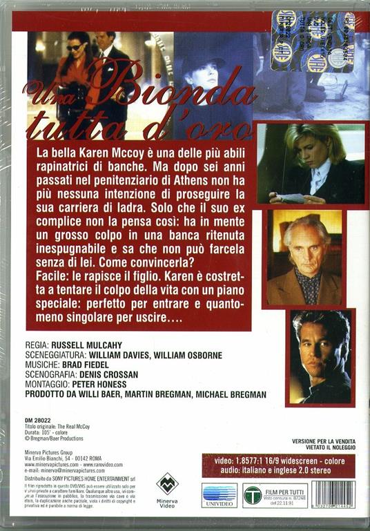 Una bionda tutta d'oro di Russell Mulcahy - DVD - 2