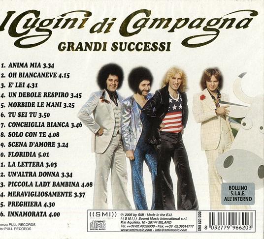 I Grandi Successi - CD Audio di Cugini di Campagna