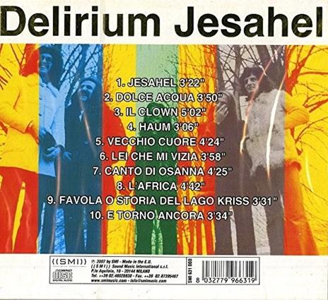 Jesahel - CD Audio di Delirium - 2