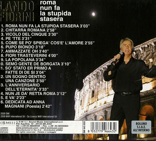 Roma Nun Fa La Stupida Stasera - Lando Fiorini - CD | IBS
