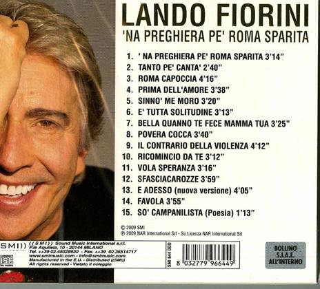 Na preghiera pe' Roma sparita - CD Audio di Lando Fiorini - 2