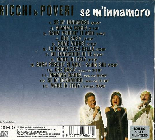 Se m'innamoro - CD Audio di Ricchi e Poveri - 2