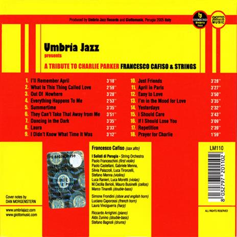 Tribute to Charlie Parker - CD Audio di Francesco Cafiso - 2