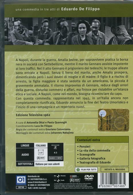 Napoli milionaria (Edizione televisiva del 1962) di Eduardo De Filippo - DVD - 2
