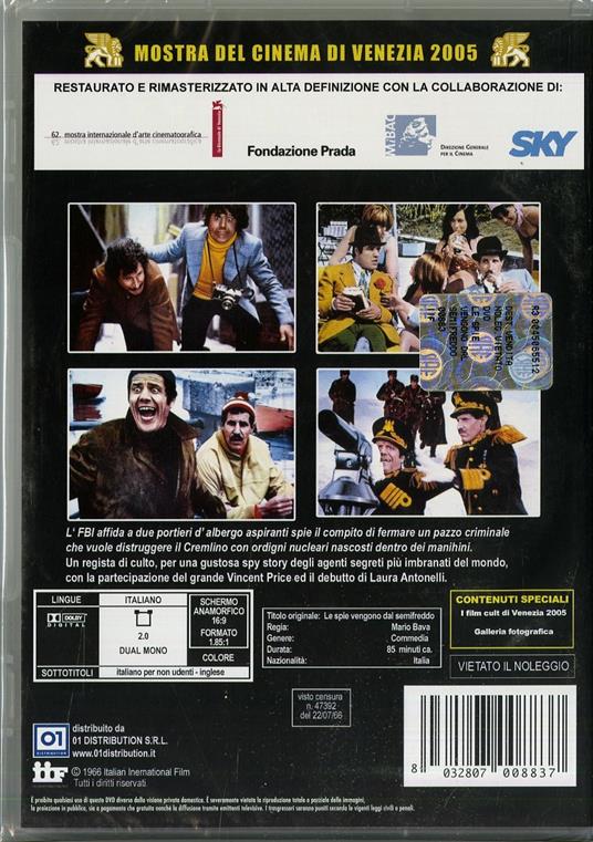Le spie vengono dal semi freddo - DVD - Film di Mario Bava Commedia | IBS