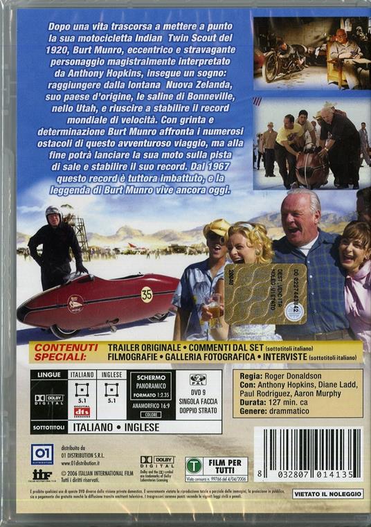 Indian. La grande sfida di Roger Donaldson - DVD - 2