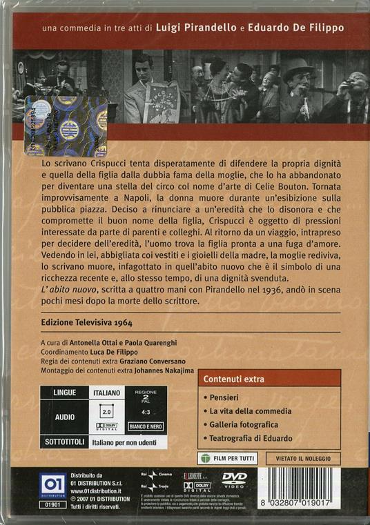 L' abito nuovo<span>.</span> Collector's Edition di Eduardo De Filippo - DVD - 2