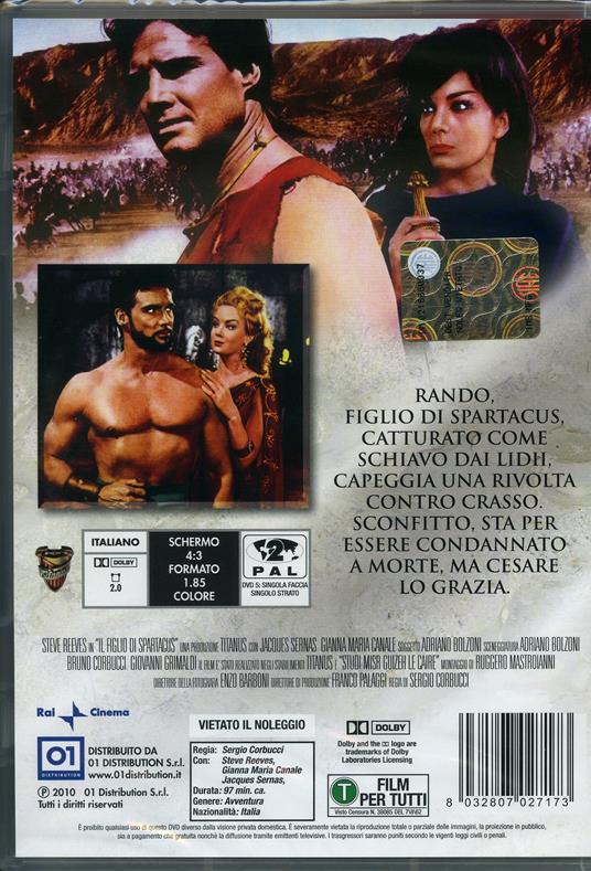 Il figlio di Spartacus di Sergio Corbucci - DVD - 2