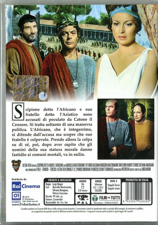 Scipione detto anche l'Africano di Luigi Magni - DVD - 2