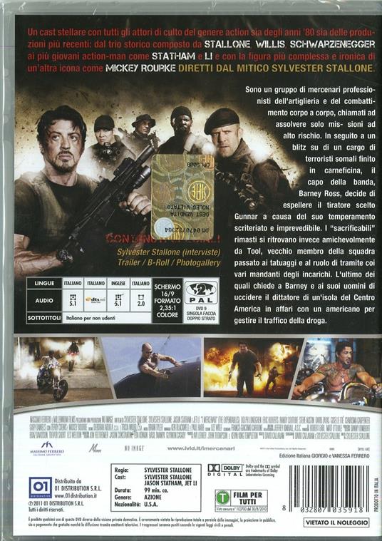 I mercenari. The Expendables - DVD - Film di Sylvester Stallone Avventura |  IBS