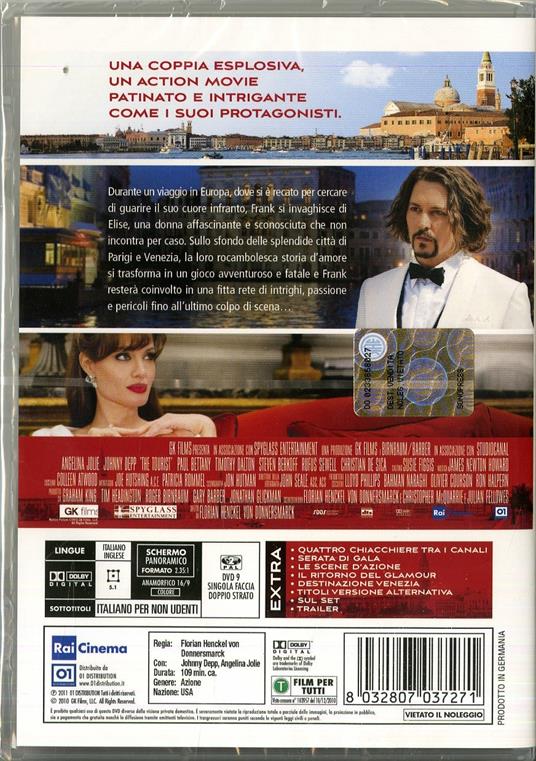 The Tourist di Florian Henckel von Donnersmarck - DVD - 2