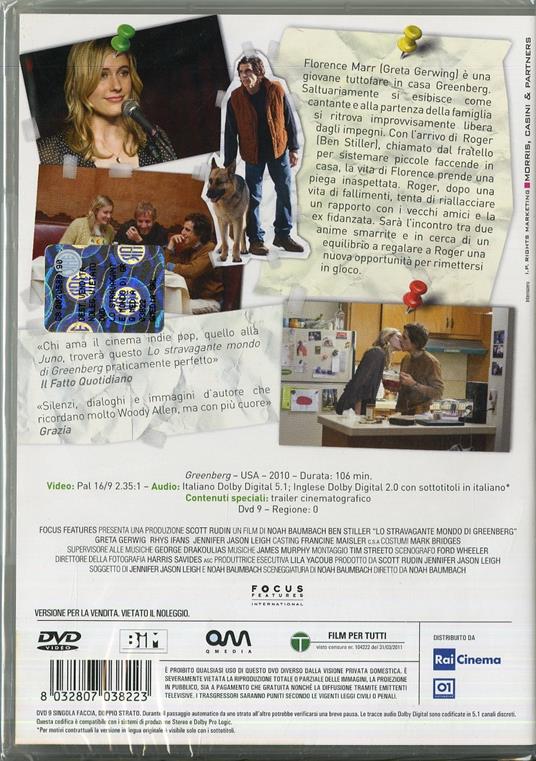 Lo stravagante mondo di Greenberg di Noah Baumbach - DVD - 2