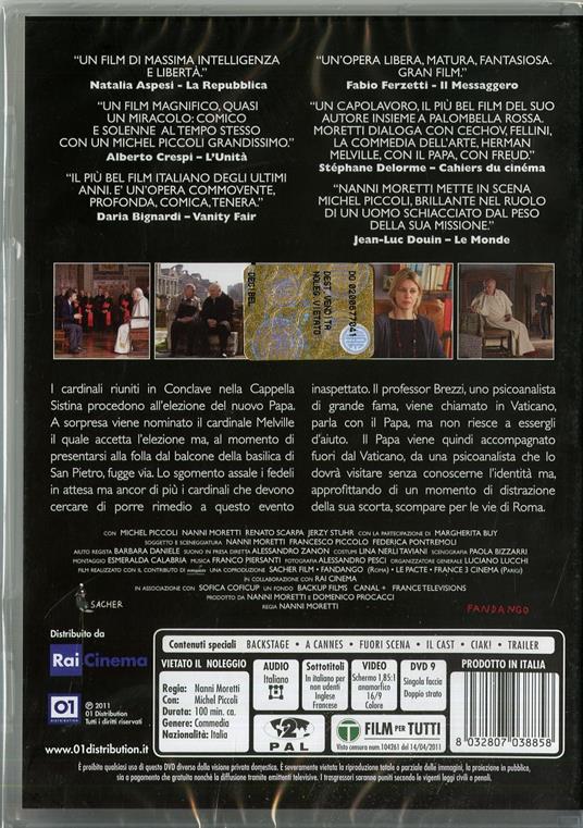 Habemus Papam - DVD - Film di Nanni Moretti Drammatico | IBS