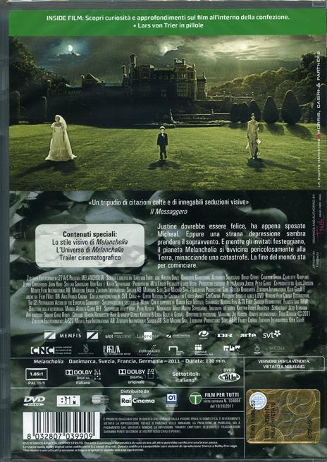 Melancholia di Lars Von Trier - DVD - 2