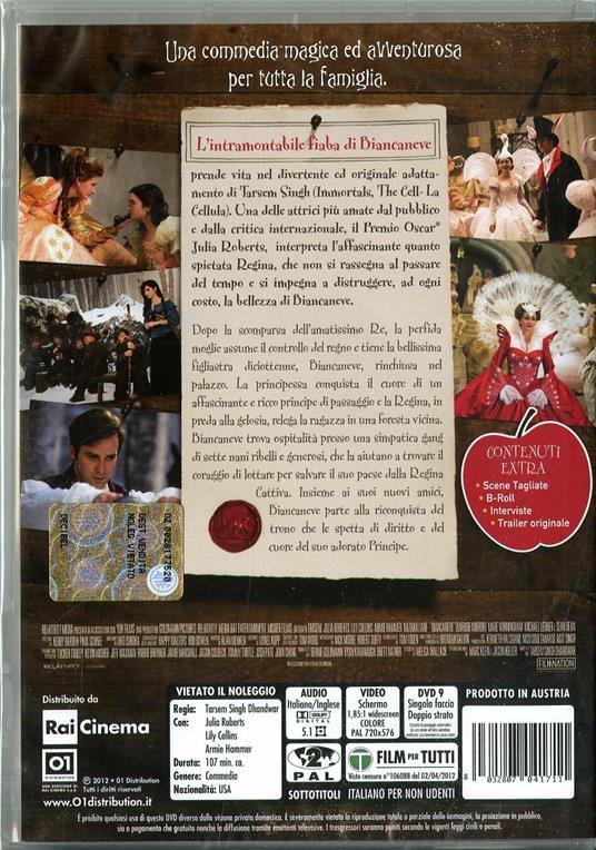 Biancaneve di Tarsem Singh - DVD - 2