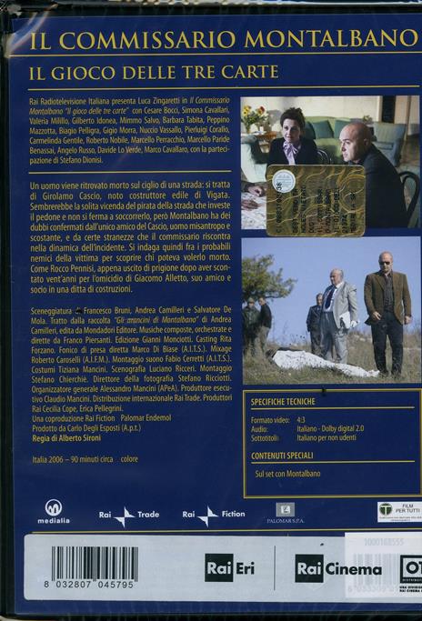 Il commissario Montalbano. Il gioco delle tre carte di Alberto Sironi - DVD - 2