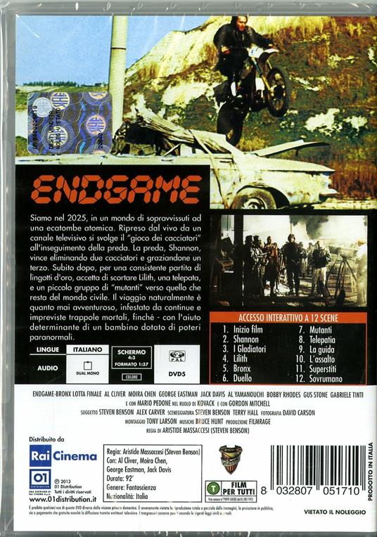Endgame-Bronx lotta finale di Joe D'Amato - DVD - 2