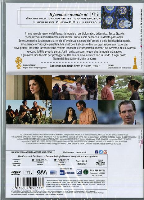 The Constant Gardener. La cospirazione di Fernando Meirelles - DVD - 2