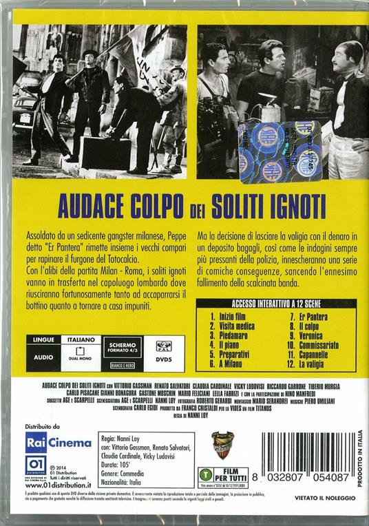 Audace colpo dei soliti ignoti di Nanni Loy - DVD - 2