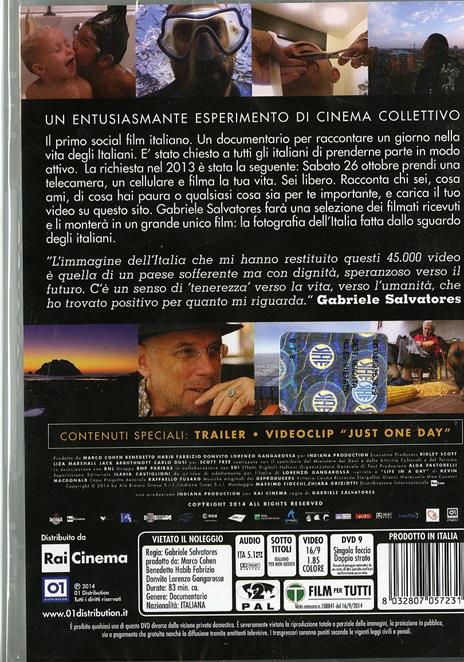 Italy in a Day. Un giorno da italiani di Gabriele Salvatores - DVD - 2