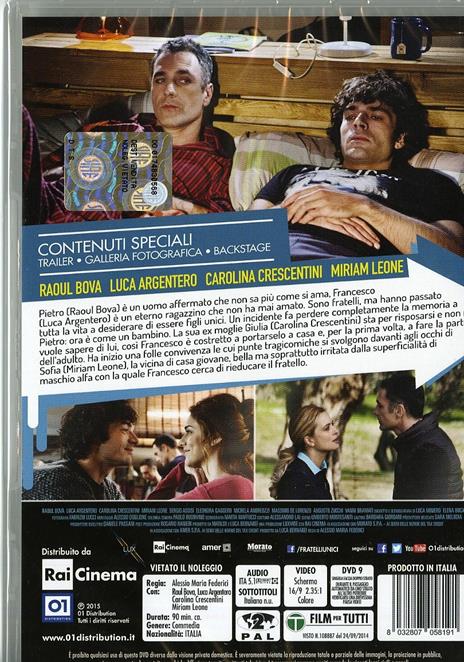 Fratelli unici di Alessio Maria Federici - DVD - 2