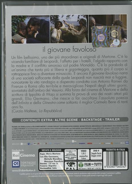 Il giovane favoloso di Mario Martone - DVD - 2