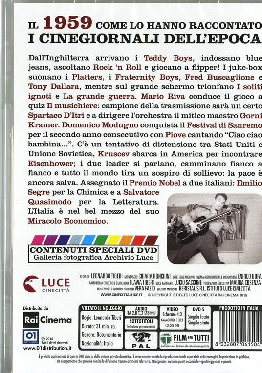 Il tuo anno. 1959 di Leonardo Tiberi - DVD - 2