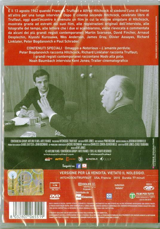 Hitchcock Truffaut di Kent Jones - DVD - 2