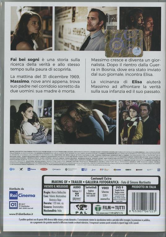 Fai bei sogni (DVD) - DVD - Film di Marco Bellocchio Drammatico | IBS