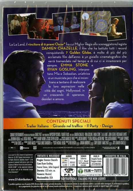 La La Land (DVD + CD) - DVD - Film di Damien Chazelle Musicale | IBS