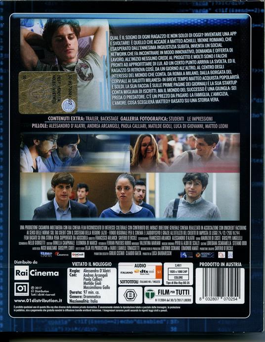 The Startup. Accendi il tuo futuro (Blu-ray) di Alessandro D'Alatri - Blu-ray - 2