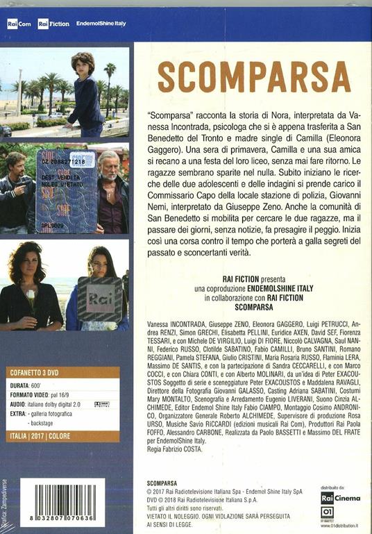 Scomparsa (3 DVD) di Fabrizio Costa - DVD - 2