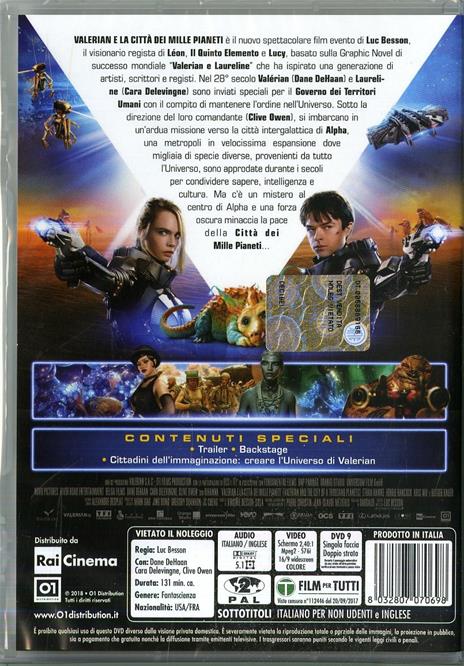 Valerian e la città dei mille pianeti (DVD) di Luc Besson - DVD - 10