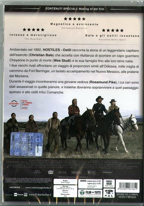 Hostiles. Ostili (DVD) di Scott Cooper - DVD - 2