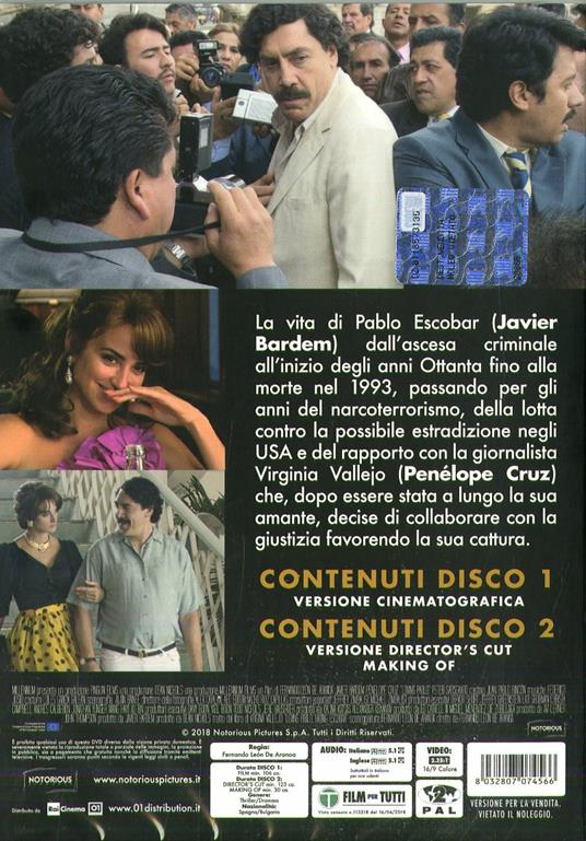 Escobar. Il fascino del male. Special Edition (DVD) - DVD - Film di  Fernando León de Aranoa Giallo | IBS