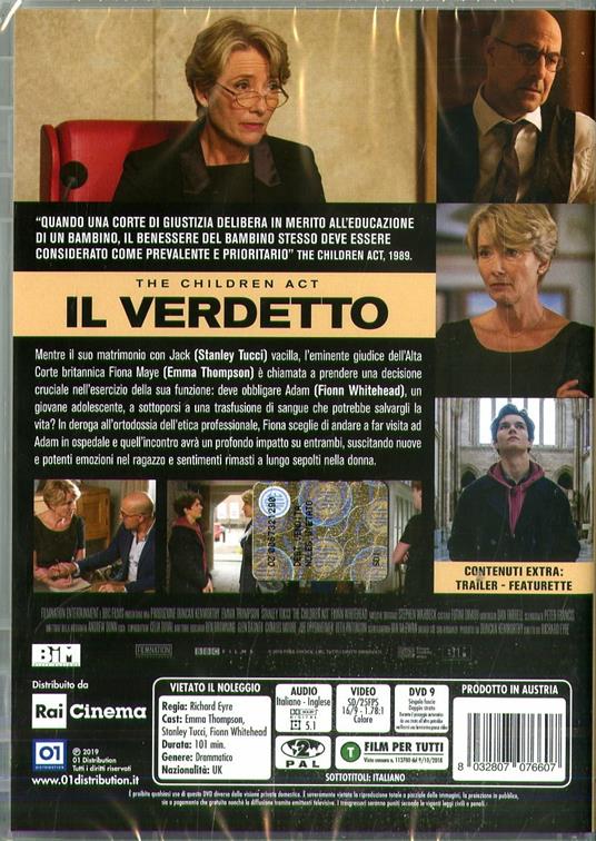 The Children Act. Il verdetto (DVD) di Richard Eyre - DVD - 2