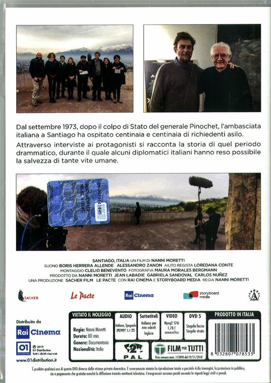 Santiago, Italia (DVD) - DVD - Film di Nanni Moretti Documentario | IBS