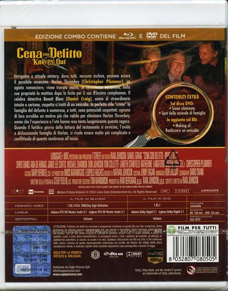 Cena con delitto (DVD + Blu-ray) di Rian Johnson - DVD + Blu-ray - 2
