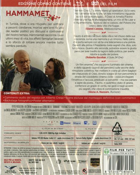Hammamet (DVD + Blu-ray) di Gianni Amelio - DVD + Blu-ray - 2