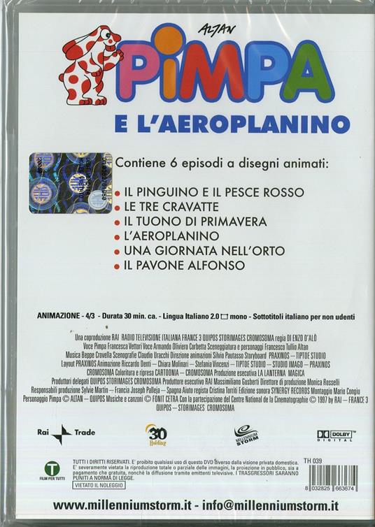 Pimpa e l'aeroplanino - DVD - Film di Enzo D'Alò Animazione | IBS