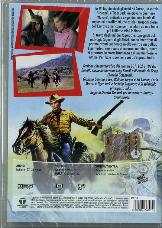 Tex e il signore degli abissi di Duccio Tessari - DVD - 2