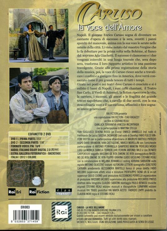 Caruso. La voce dell amore 2 DVD DVD Film di Stefano Reali Drammatico IBS