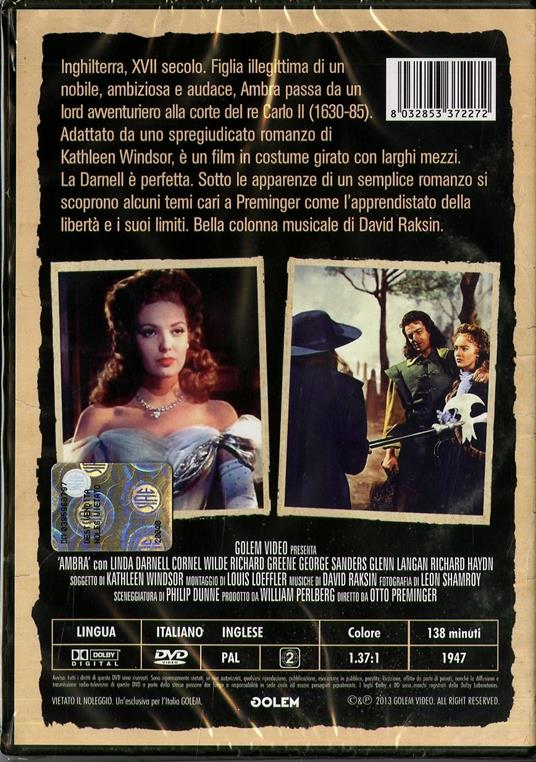 Ambra (DVD) di Otto Preminger - DVD - 2