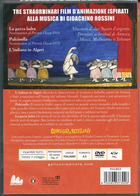 Omaggio a Rossini - DVD - Film di Emanuele Luzzati , Giulio Gianini  Animazione | IBS