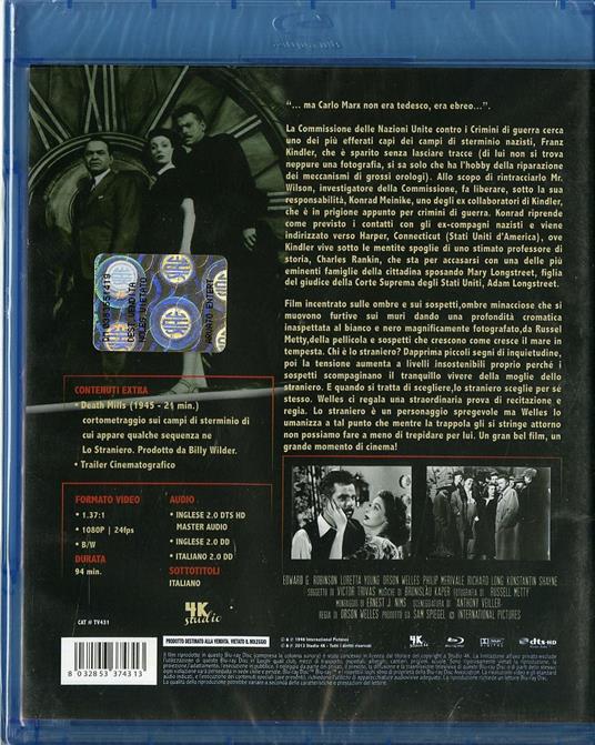 Lo straniero. The Stranger - Blu-ray - Film di Orson Welles Giallo | IBS