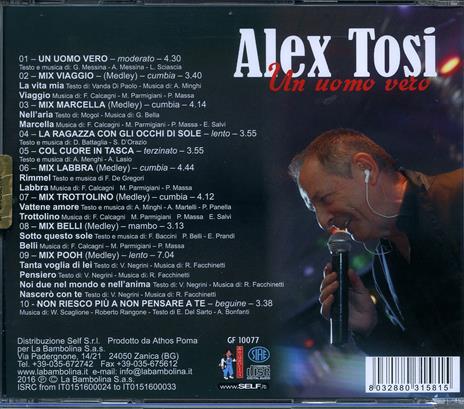 Un uomo vero - CD Audio di Alex Tosi - 2